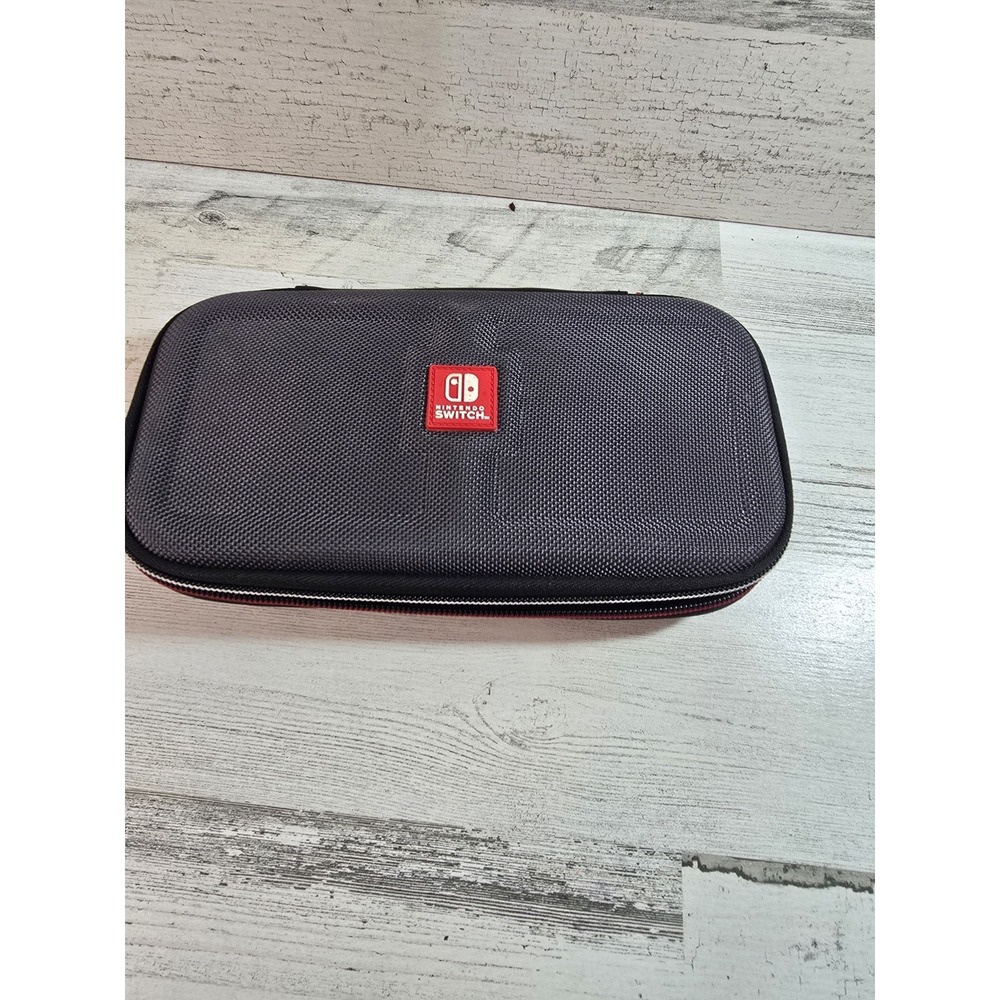 Nintendo Switch Deluxe Travel‎ Case Charcoal Gray Hardshell Carrying Pouch Logo